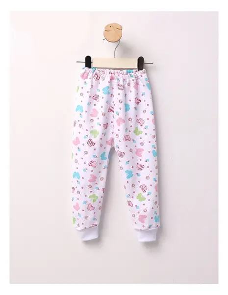Pantaloni Fluturasi, alb-rosu