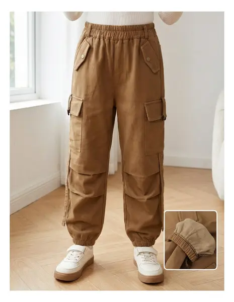 Pantaloni imblaniti, Cargo Tactics, maro-deschis