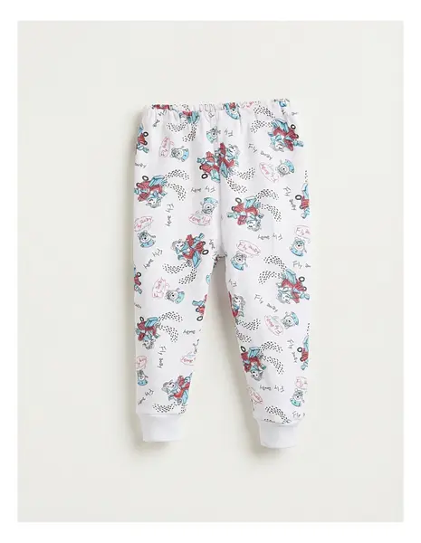 Pantaloni imprimati Fly Away albastru-rosu