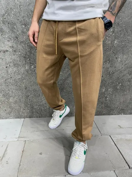 PANTALONI JOGGER FIT BEIGE BGAS1148(AJ6269) (MĂRIME: L)