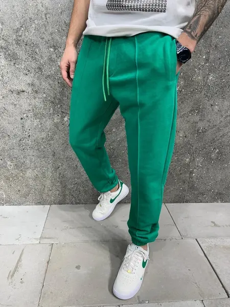PANTALONI JOGGER FIT GREEN BGAS1147(AJ6269) (MĂRIME: L)