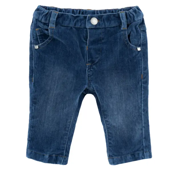 Pantaloni lungi copii Chicco din catifea, Albastru, 08963-65MFCO