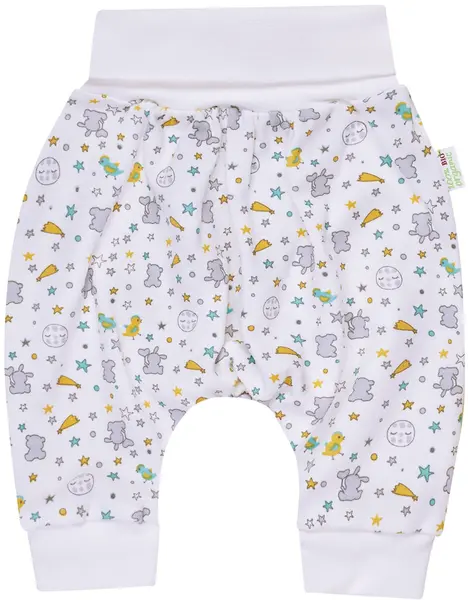 Pantaloni pentru bebeluşi Bio Baby - bumbac organic, 86 cm, 12-18 luni, multicolor