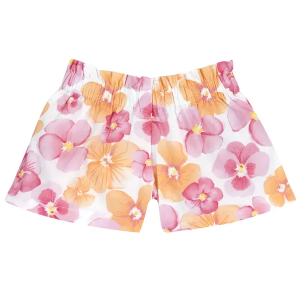 Pantaloni scurti copii Chicco, alb cu roz, 02195-70MFCO