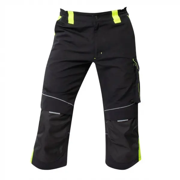 Pantaloni scurti de lucru reflectorizanti 3 4, culoarea negru, Ardon NEON 46, NEGRU