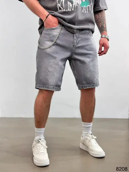 PANTALONI SCURTI MVP CLASIC GREY PSAS189(9402/8208) (MĂRIME: 30)
