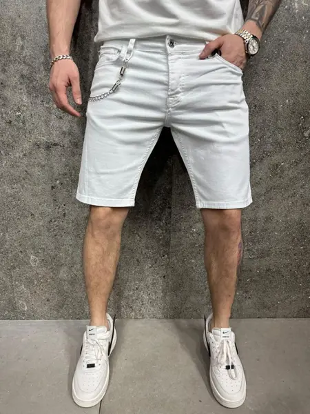 PANTALONI SCURTI MVP CLASIC WHITE PSAS173(8259/K100) (MĂRIME: 33)