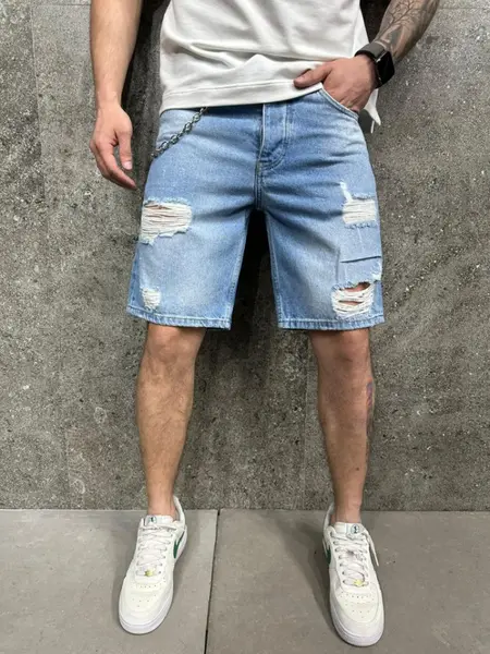 PANTALONI SCURTI MVP RUPTI BLUE PSAS176(8492) (MĂRIME: 31)