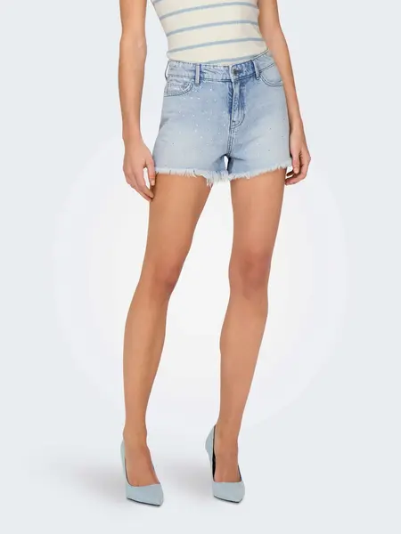 Pantaloni scurti Onlpacy Hw Rhinestone Dnmshorts Azg