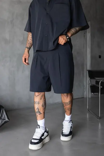 PANTALONI SCURTI OVERSIZE MODEL LEJER PSBI11(17256) (MĂRIME: 32)