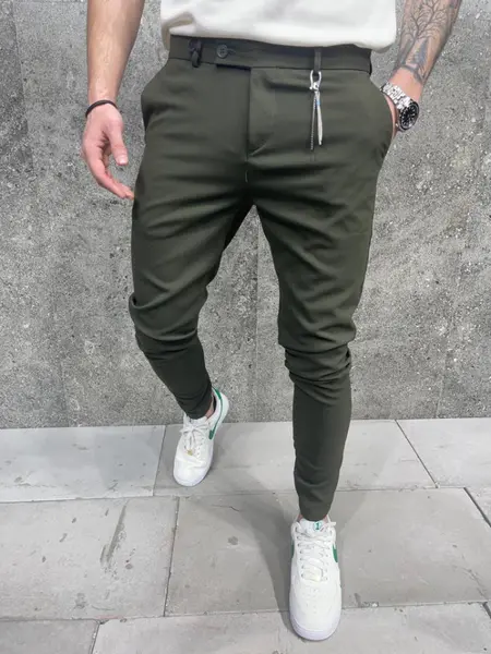 PANTALONI SLIM FIT CASUAL KHAKI BGAS1010(2010-6) (MĂRIME: 30)