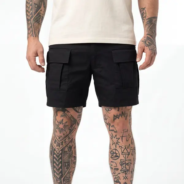 Pantaloni Tactici Scurti Helikon-Tex Cargo EDC - NEGRU / S