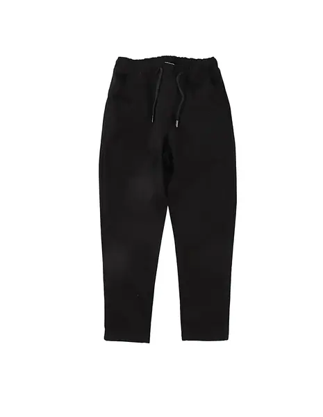 Pantaloni tercot uniforma slim, negru