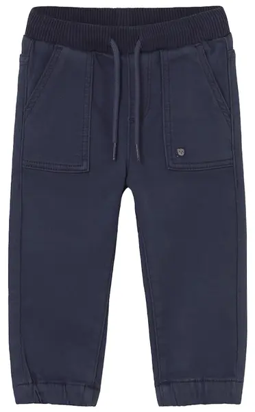 Pantaloni tip jogger Mayoral - Cu buzunare și șnur, albaștri, 18 luni