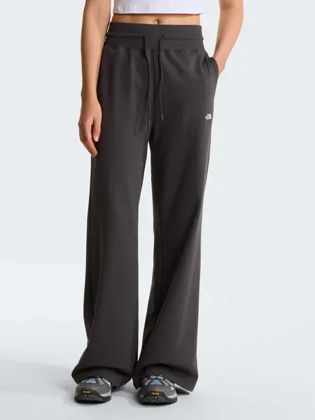 Pantaloni W Essential Terry Simple Dome Wide Leg P