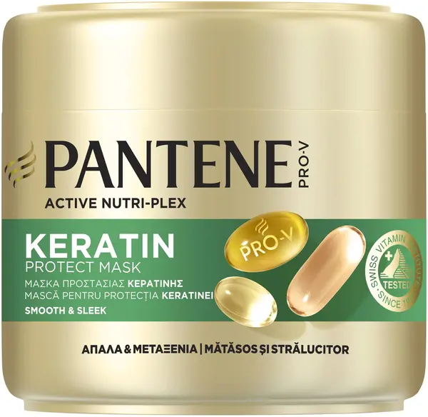 Pantene Pro-V Mască pentru păr mătăsos, moale și neted Smooth & Sleek, 300 ml