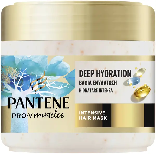 Pantene Pro-V Miracles Mască hidratantă pentru păr Hydra Glow, 300 ml