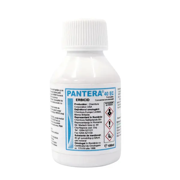 Pantera 40EC 100 ml, erbicid buruieni graminee anuale si perene, Arysta (vita de vie, ardei, bostan, cartof, castraveti, dovleac, fasole, floarea soarelui, morcov, pepeni, rapita, soia, telina, varza, tomate) - Default Title