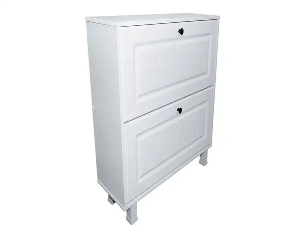 Pantofar 2 sertare MDF alb mat - solutie practica pentru hol