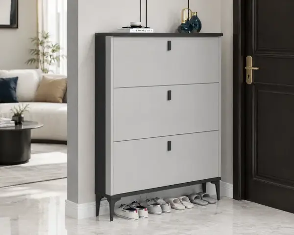Pantofar 603 MDF Grey 100x24x118 cm