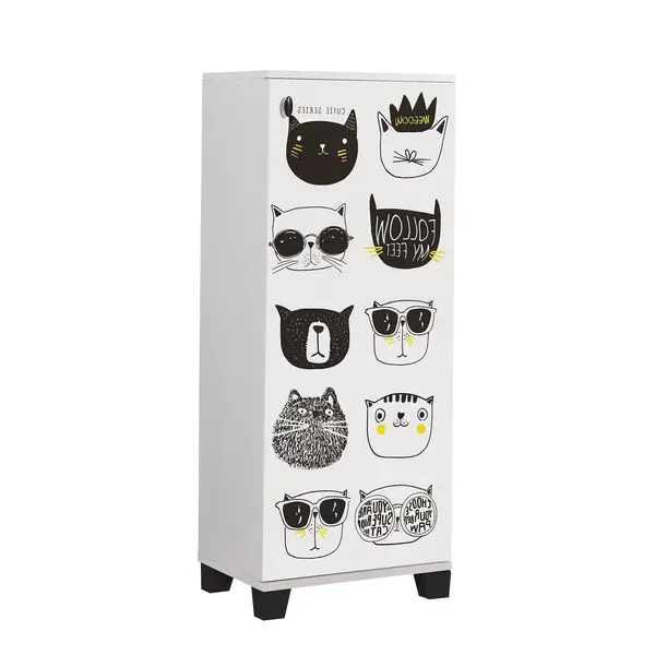Pantofar Filinta Cats, Alb, 50x127x38 cm