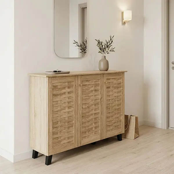 Pantofar Mantam, pentru 16 perechi, Sonoma, 116x34x87 cm