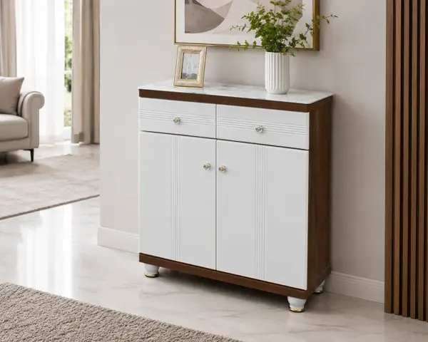 Pantofar MDF Vela crem deschis 80x33x100 cm