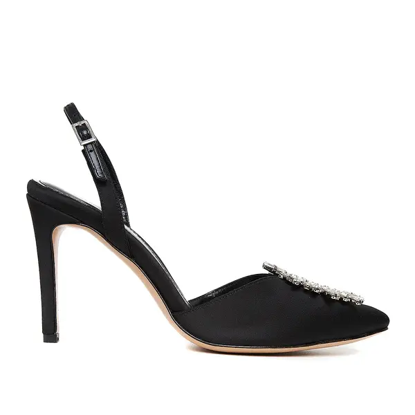 Pantofi Alice Brosa Cristale Satin, Negru, Editie Limitata - 40 / 11cm