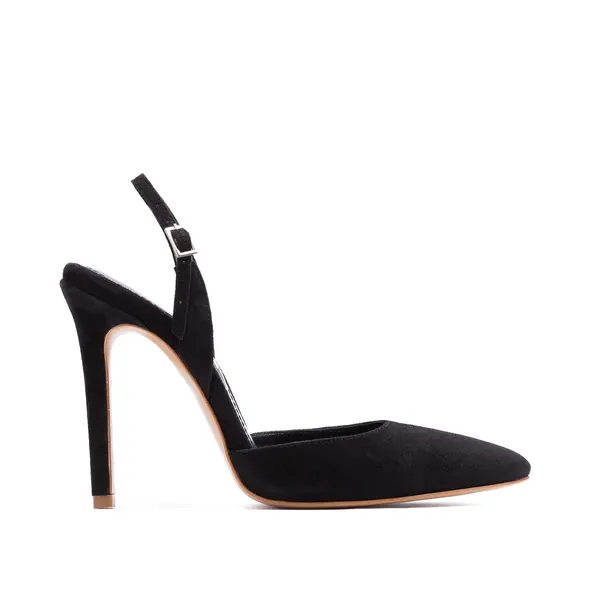 Pantofi Alice Piele Intoarsa, Negri - 42 / 9.5 cm
