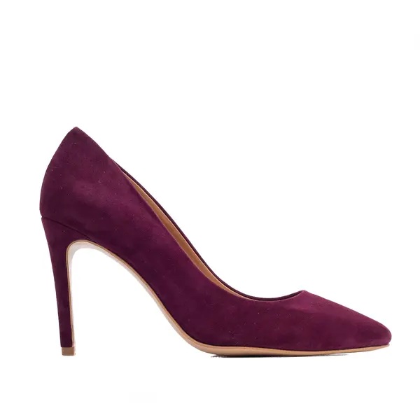 Pantofi Alice Stiletto Piele Intoarsa, Mov - 36 / 6.5 cm