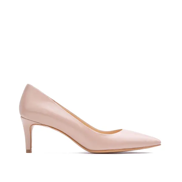 Pantofi Alice Stiletto Piele Naturala, Bej Nude - 39 / 8 cm