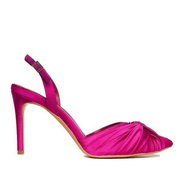 Pantofi Ana Satin, Fucsia - 36 / 11 cm