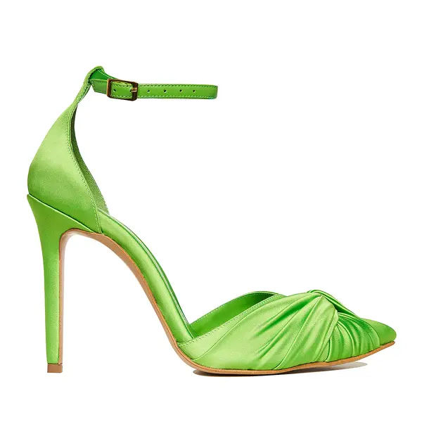 Pantofi Ana Satin, Verzi - 41 / 9.5 cm