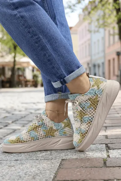 Pantofi Casual din Piele cu Dantela - SANDY MULTIBLU