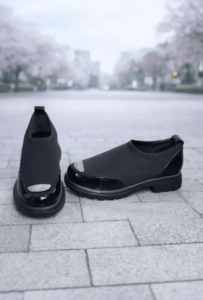Pantofi Casual din Piele cu Strech si Accesoriu -EXY LAC