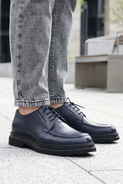 Pantofi Casual Premium din Piele Albastri - SYRO BLU
