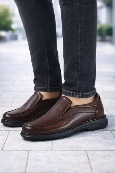 Pantofi Confort din Piele Maro Fara Siret - DR FLEXER 3