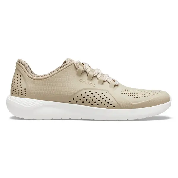 Pantofi Crocs Men's LiteRide Pacer Bej - Cobblestone/White