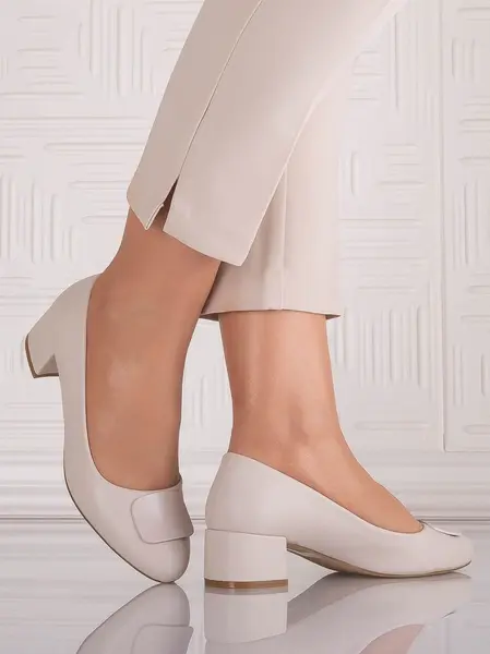 Pantofi dama Bej din Piele Ecologica Mariva
