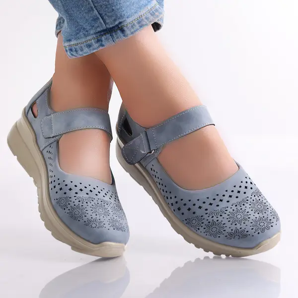 Pantofi dama casual Albastri din Piele Ecologica Tiga