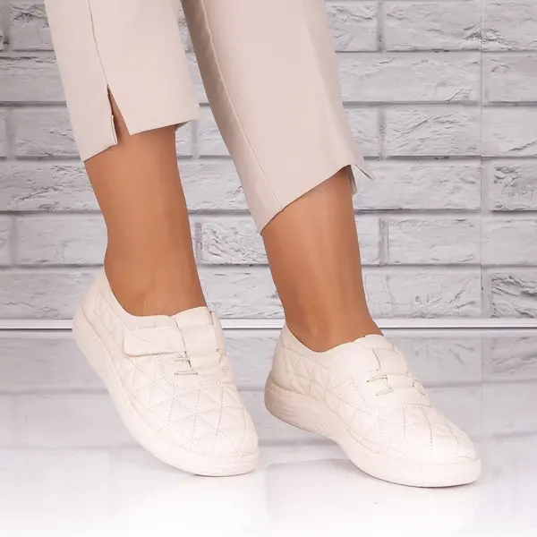 Pantofi dama casual Bej din Piele Ecologica Saraya