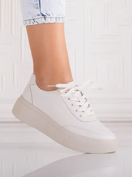 Pantofi dama casual Bej din Piele Naturala Adiza