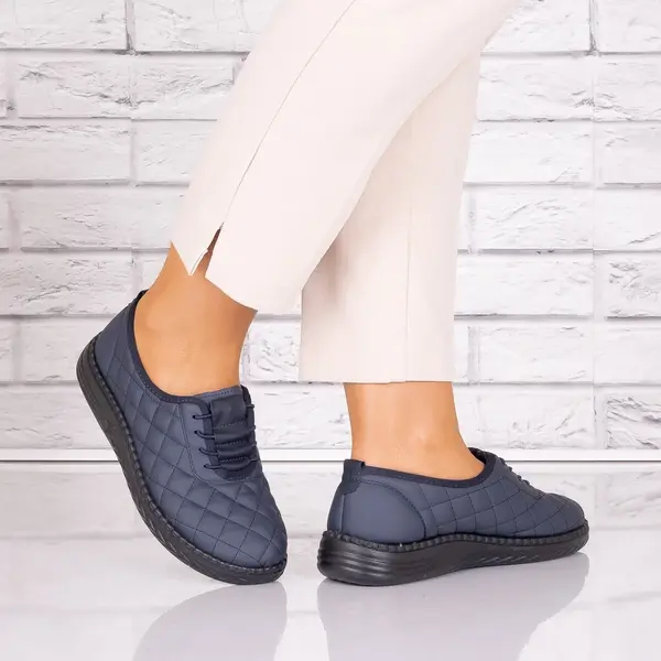 Pantofi dama casual Bleumarin din Piele Ecologica Arasel