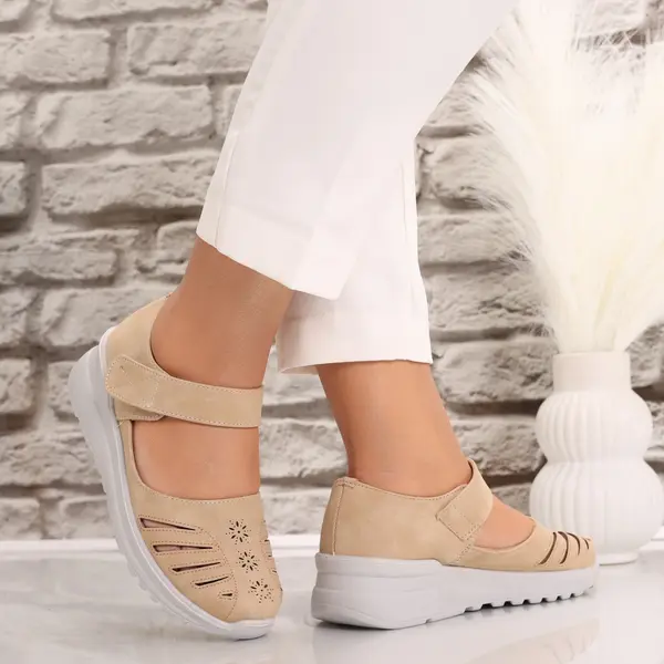 Pantofi dama casual Kaki din Piele Ecologica Rawda