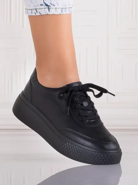Pantofi dama casual Negri din Piele Naturala Adiza