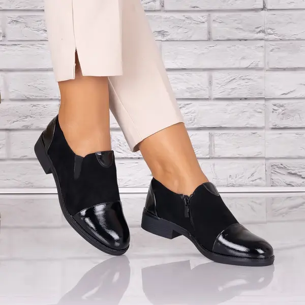 Pantofi dama casual Negri piele ecologica Manise