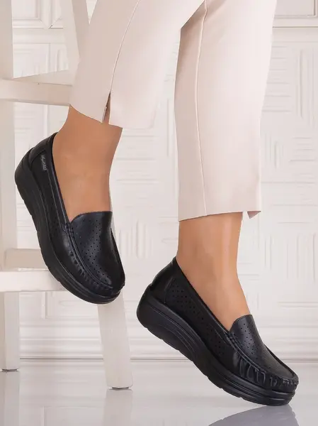 Pantofi dama casual Negrii din Piele Naturală Anastassia