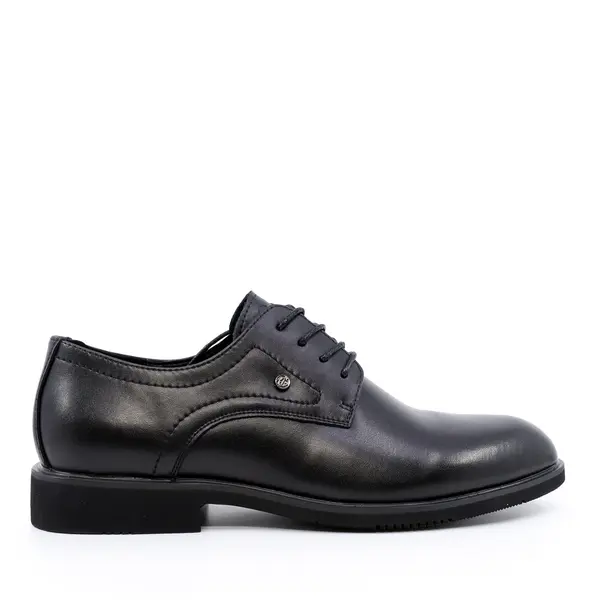 Pantofi derby bărbați Benvenuti negri din piele 3851bp324n