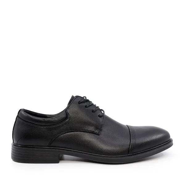 Pantofi derby bărbați Benvenuti negri din piele 3851bp331n