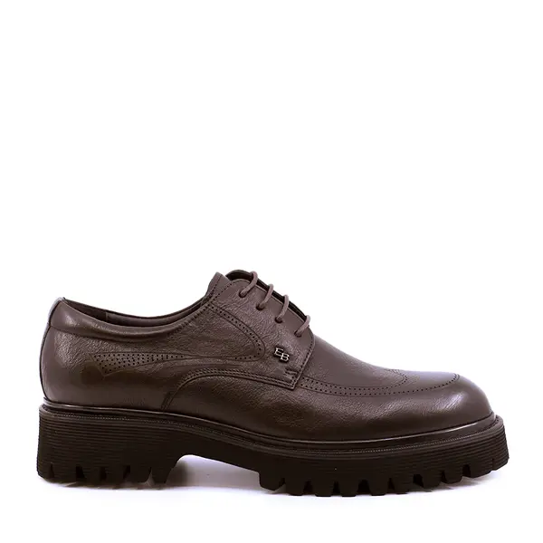 Pantofi derby bărbați Enzo Bertini maro din piele naturală 1780BP2613M